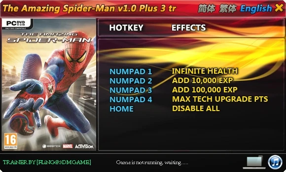 The Amazing Spider-Man: Трейнер/Trainer (+3) [1.0] {FLiNG}