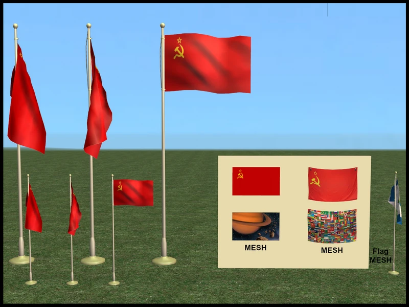 The Sims 2 ''Флаги СССР, герб СССР и другой контент на советскую тематику''