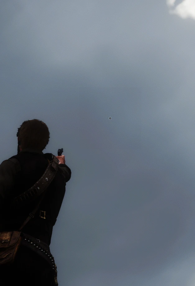 Red Dead Redemption 2 "Решение проблемы с квадратом по середине когда целишься в небо"