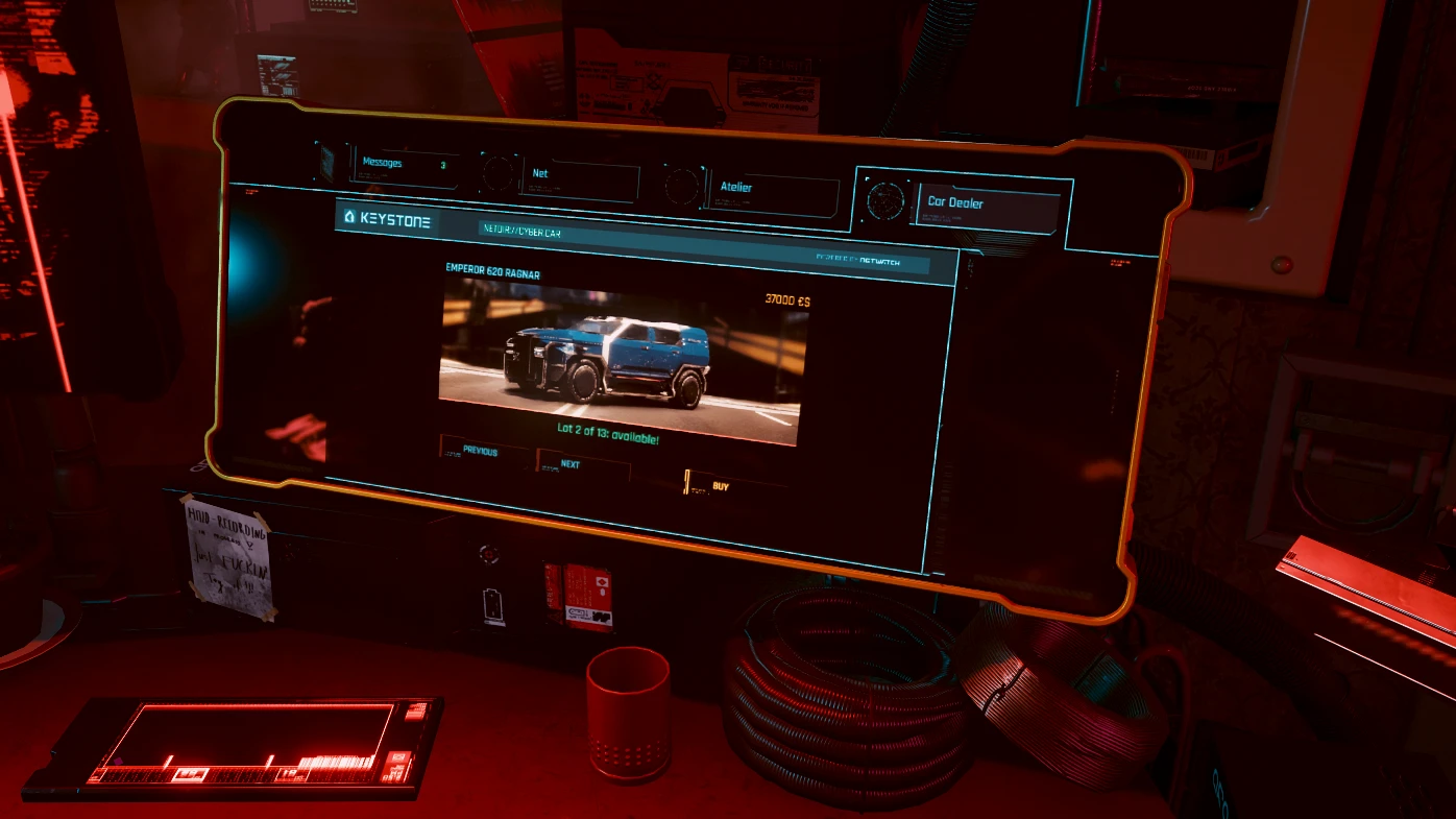 Cyberpunk 2077 "Virtual Car Dealer - магазин транспорта" [v 2.2.8]