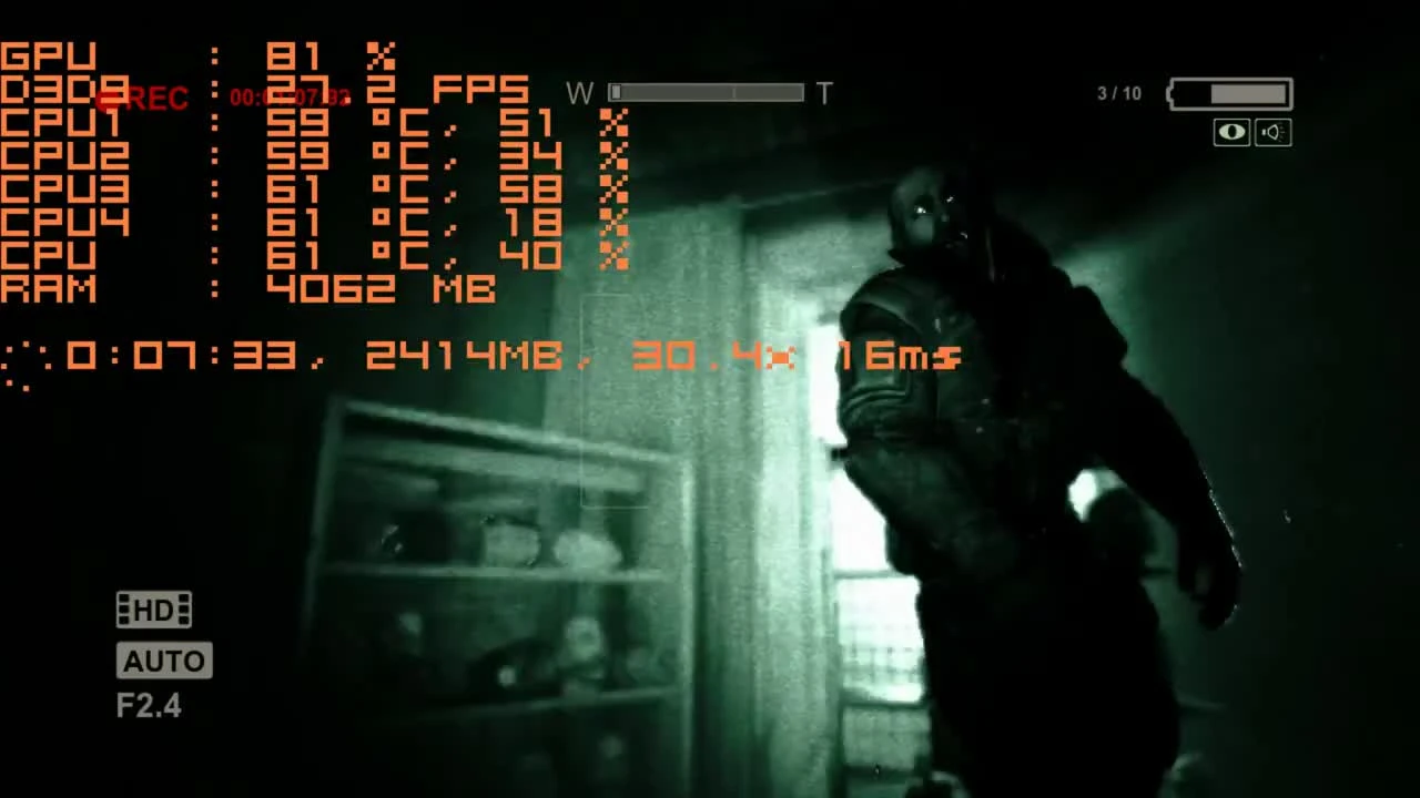 Outlast - Pentium G4560 - Intel HD 610 - 8GB RAM