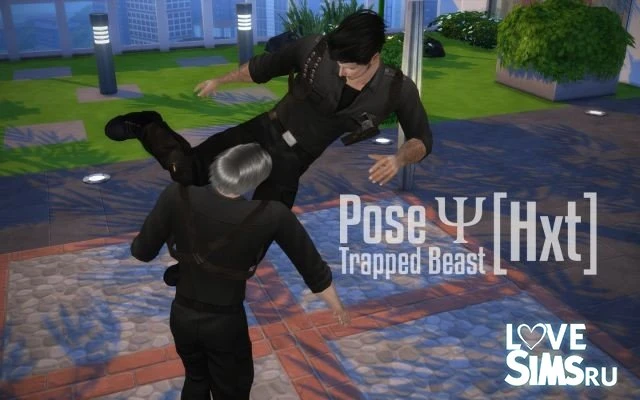 Sims 4 "Позы для драк от Hangedxt"