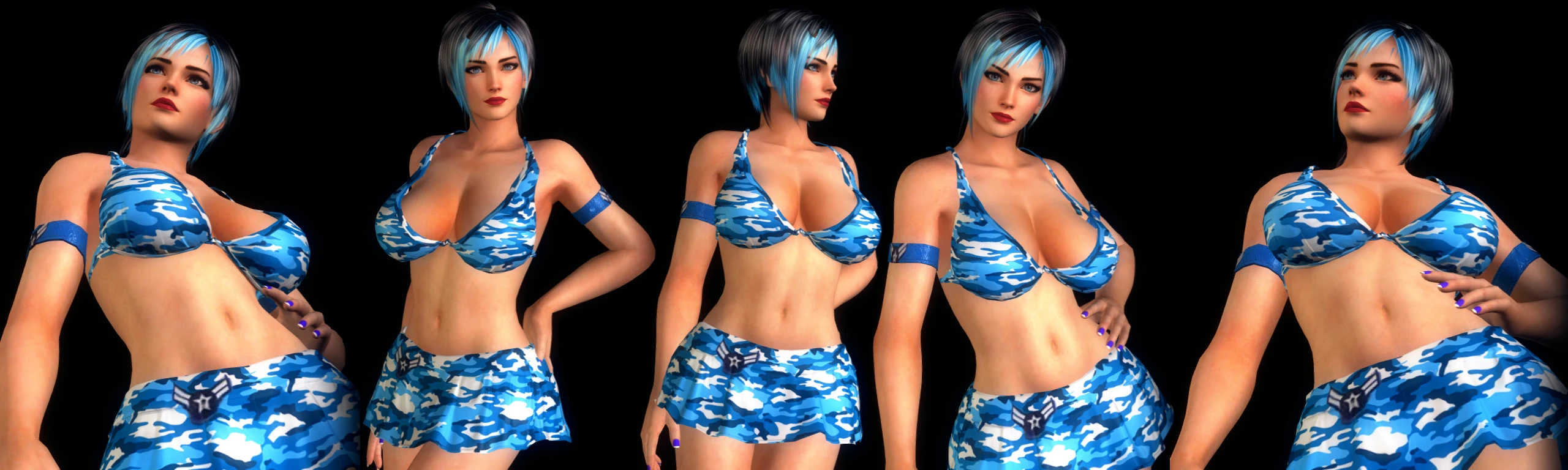 Dead or Alive 5: Last Round "MADISON RAYNE CAMO BLUE"