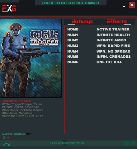Rogue Trooper Redux: Трейнер/Trainer (+6) [1.0] {FutureX}