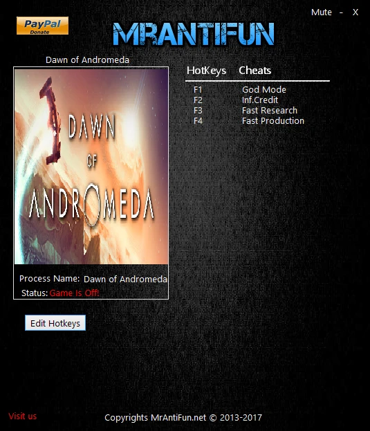 Dawn of Andromeda: Трейнер/Trainer (+4) [1.00] {MrAntiFun}