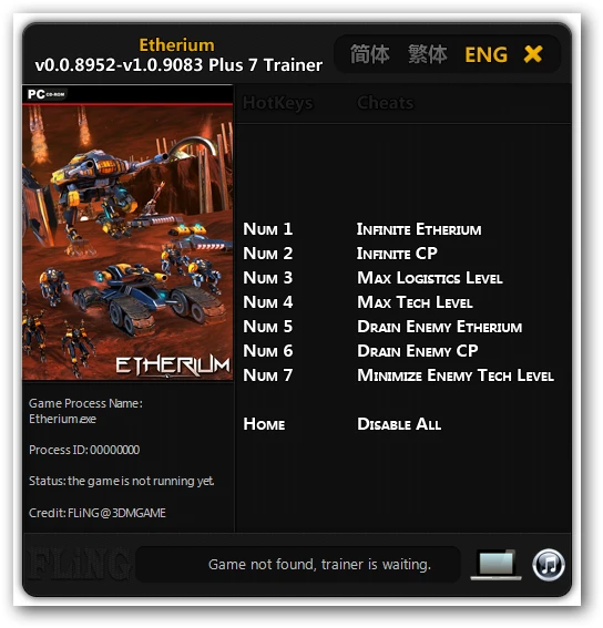 Etherium: Трейнер/Trainer (+7) [0.0.8952 - 1.0.9083] {FLiNG}