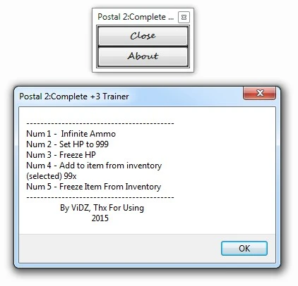 Postal 2 - Complete: Трейнер/Trainer (+3) [1416/Steam] {ViDZ}