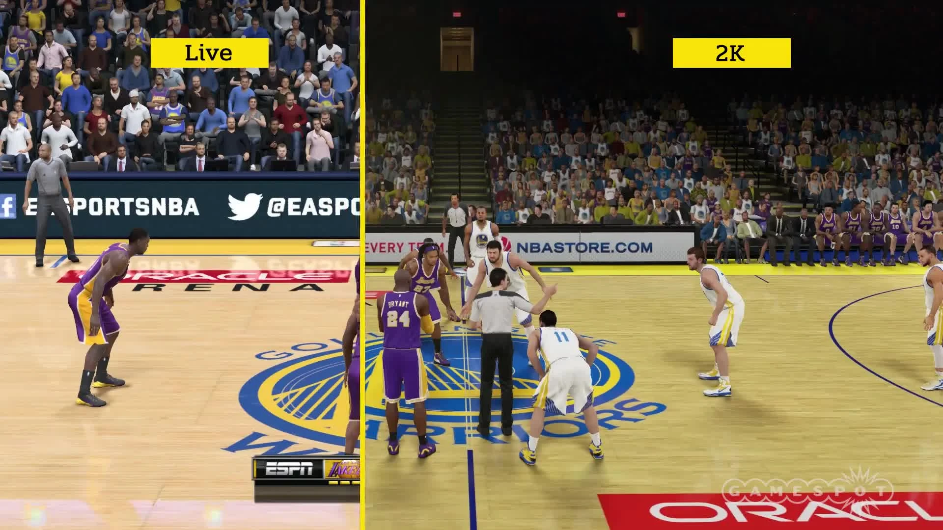 Сравнение графики NBA 2K15 vs. NBA Live 15