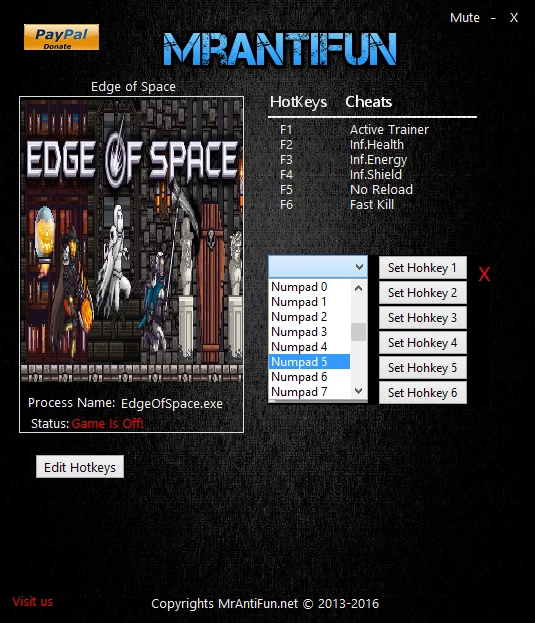 Edge Of Space: Трейнер/Trainer (+5) [1.09] {MrAntiFun}