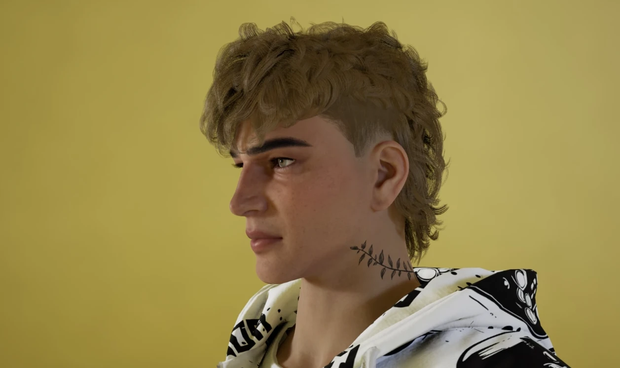 inZOI "Мужская и детская прическа Маллет"