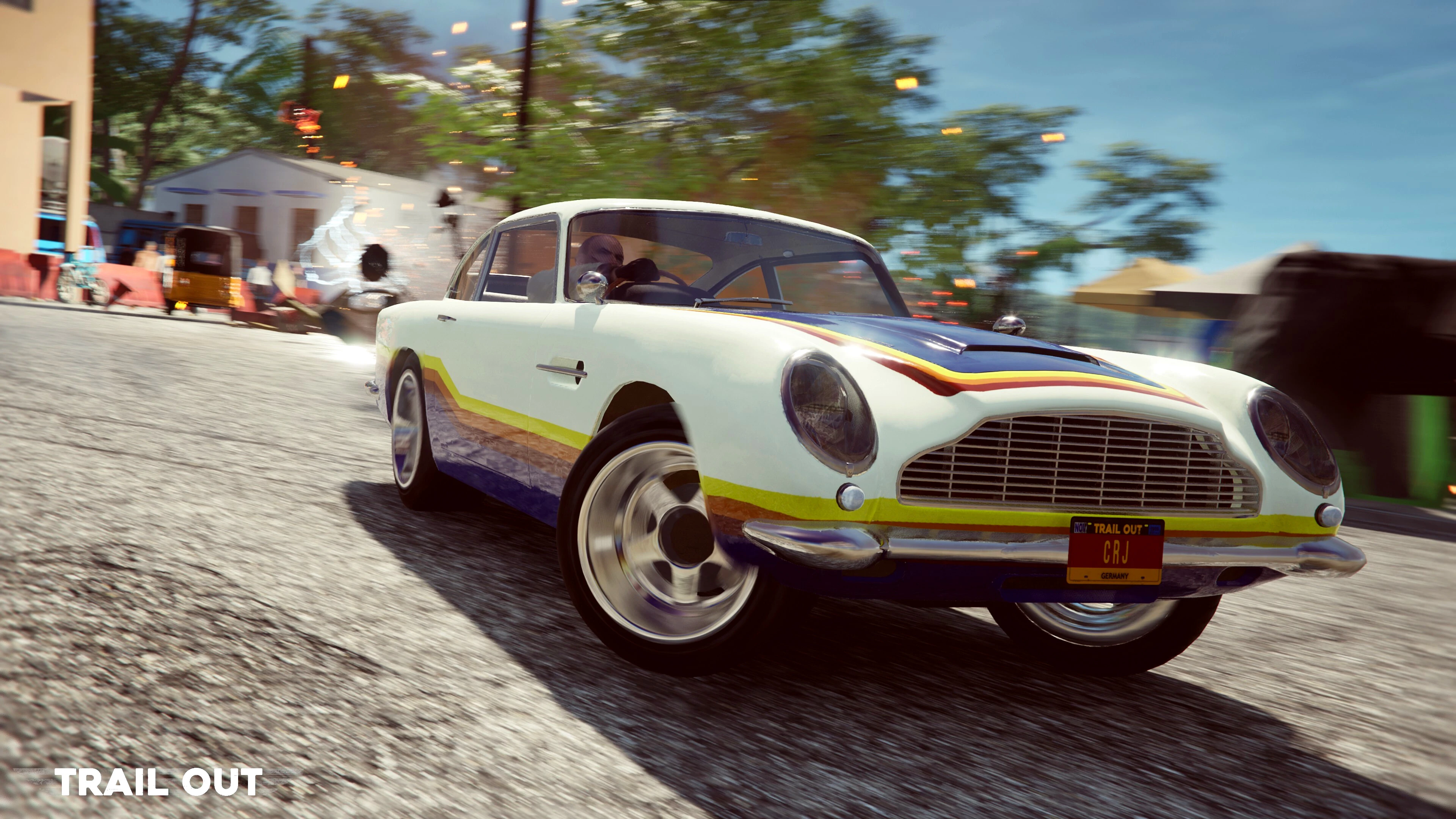 В игру TRAIL OUT добавлен бесплатный автомобиль похожий на классический Aston Martin - Джеймса Бонда