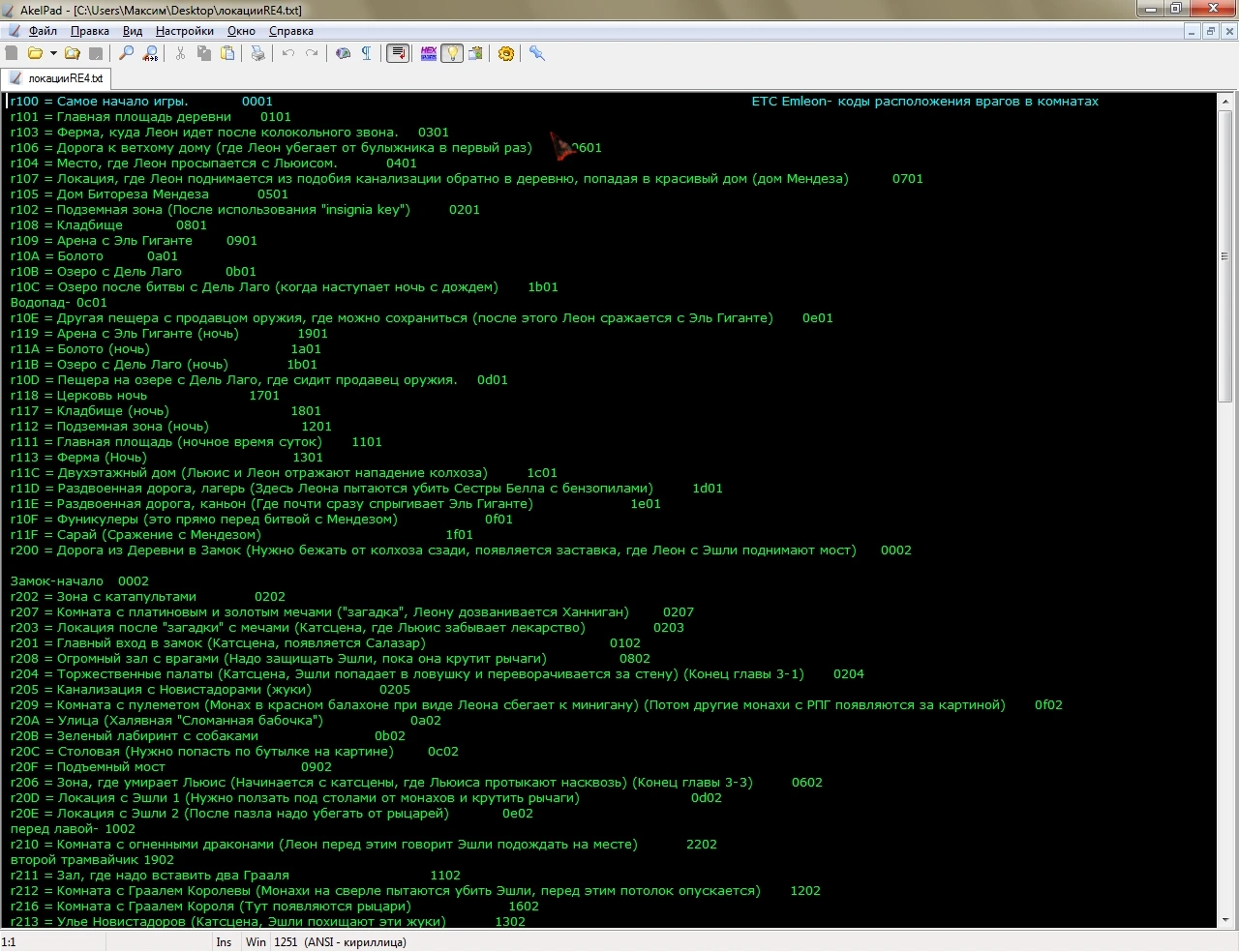 Resident Evil 4 "Документы для моддинга"
