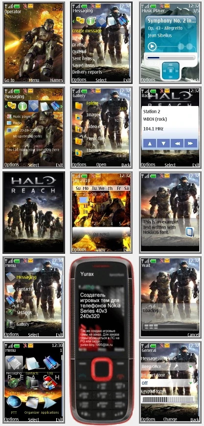 Halo: Reach "Theme for Nokia s40 240x320" by Yurax