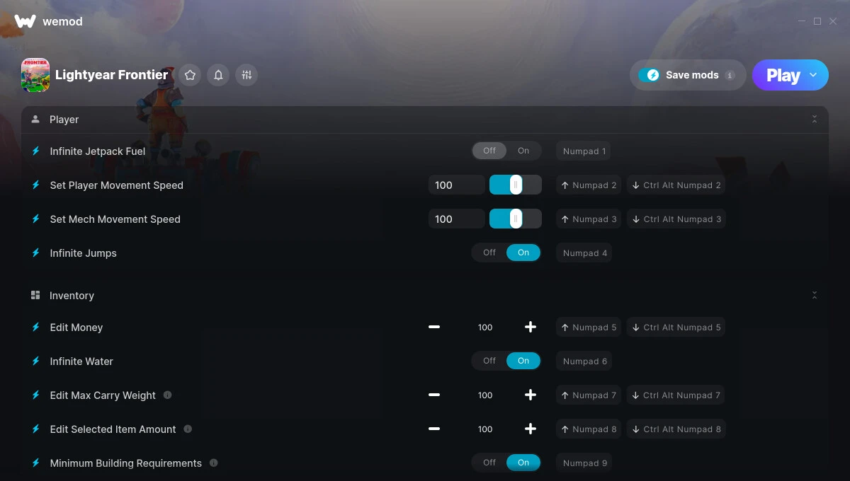 Lightyear Frontier "Трейнер +12" [UPD: 16.06.2025] {FLiNG / WeMod}