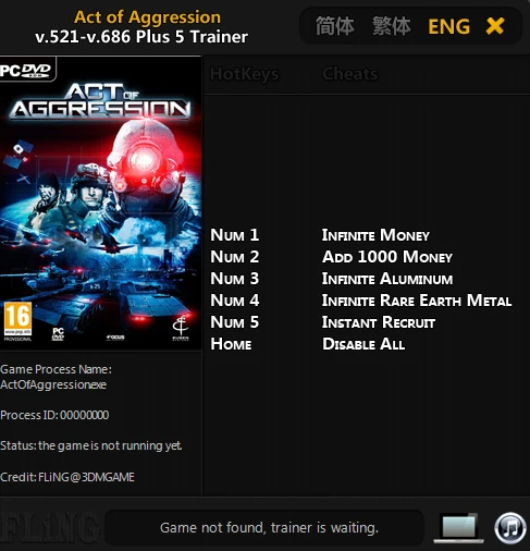 Act of Aggression: Трейнер/Trainer (+5) [521 - 686] {FLiNG}