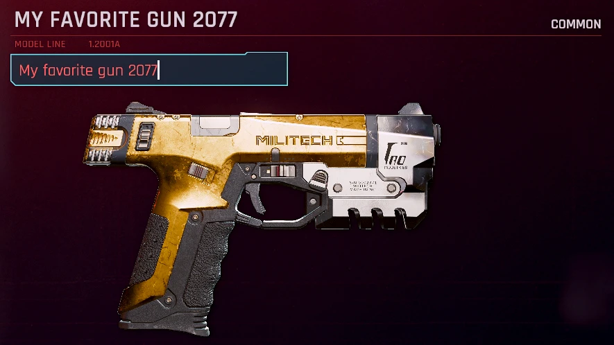 Cyberpunk 2077 "Улучшенное изготовления оружия"