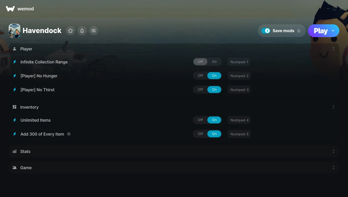 Havendock "Трейнер +21" [UPD: 09.12.2023] {GreenHouse / WeMod}