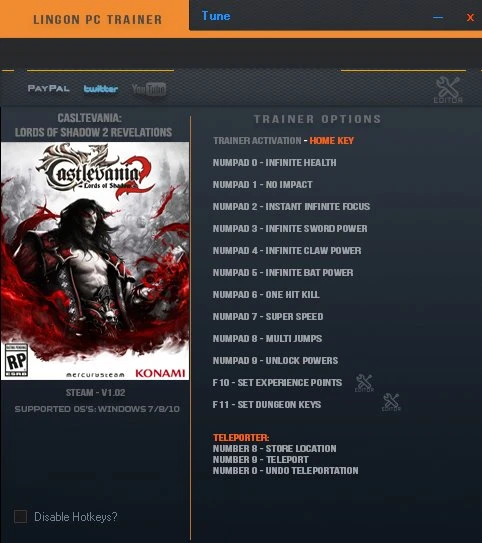 Castlevania: Lords of Shadow 2: Трейнер/Trainer (+14) [1.02] {LinGon}