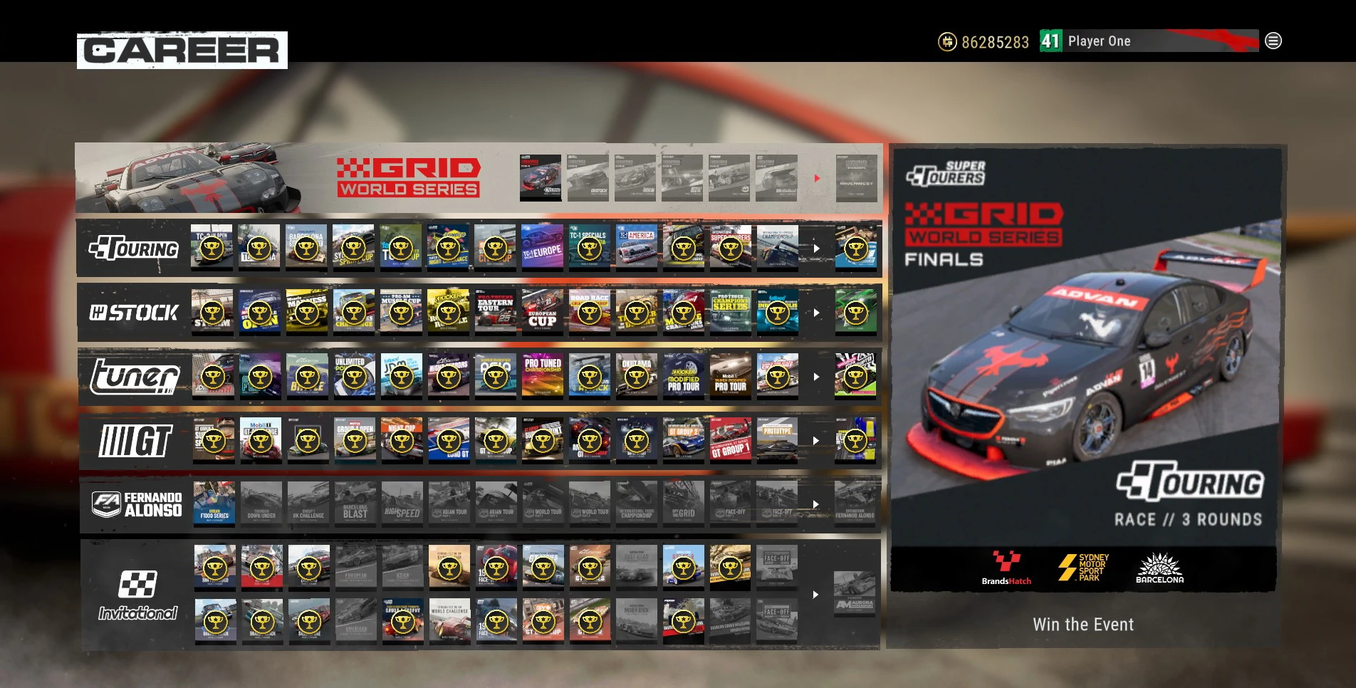 GRID (2019): Сохранение/SaveGame (Открыт GRID World Series)