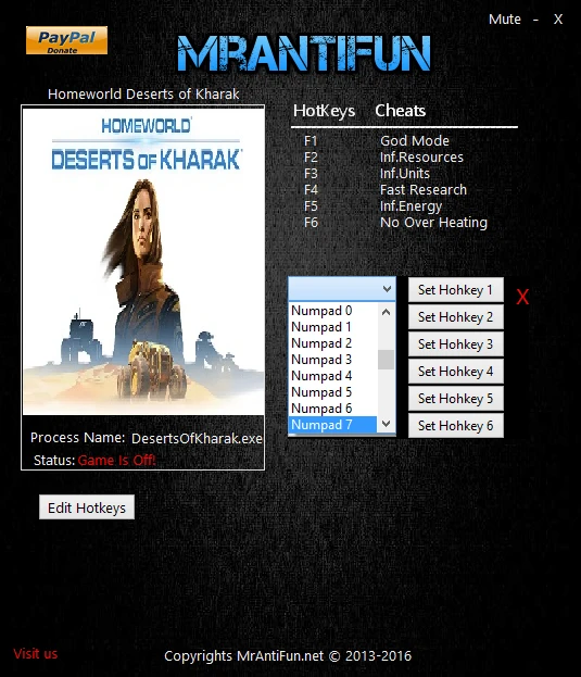 Homeworld: Deserts of Kharak: Трейнер/Trainer (+6) [1.0.3: x64] {MrAntiFun}