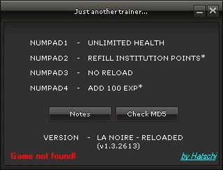 L.A. Noire: Трейнер/Trainer (+4) [1.2.6210/1.3.2613] {HoG/Hatschi}