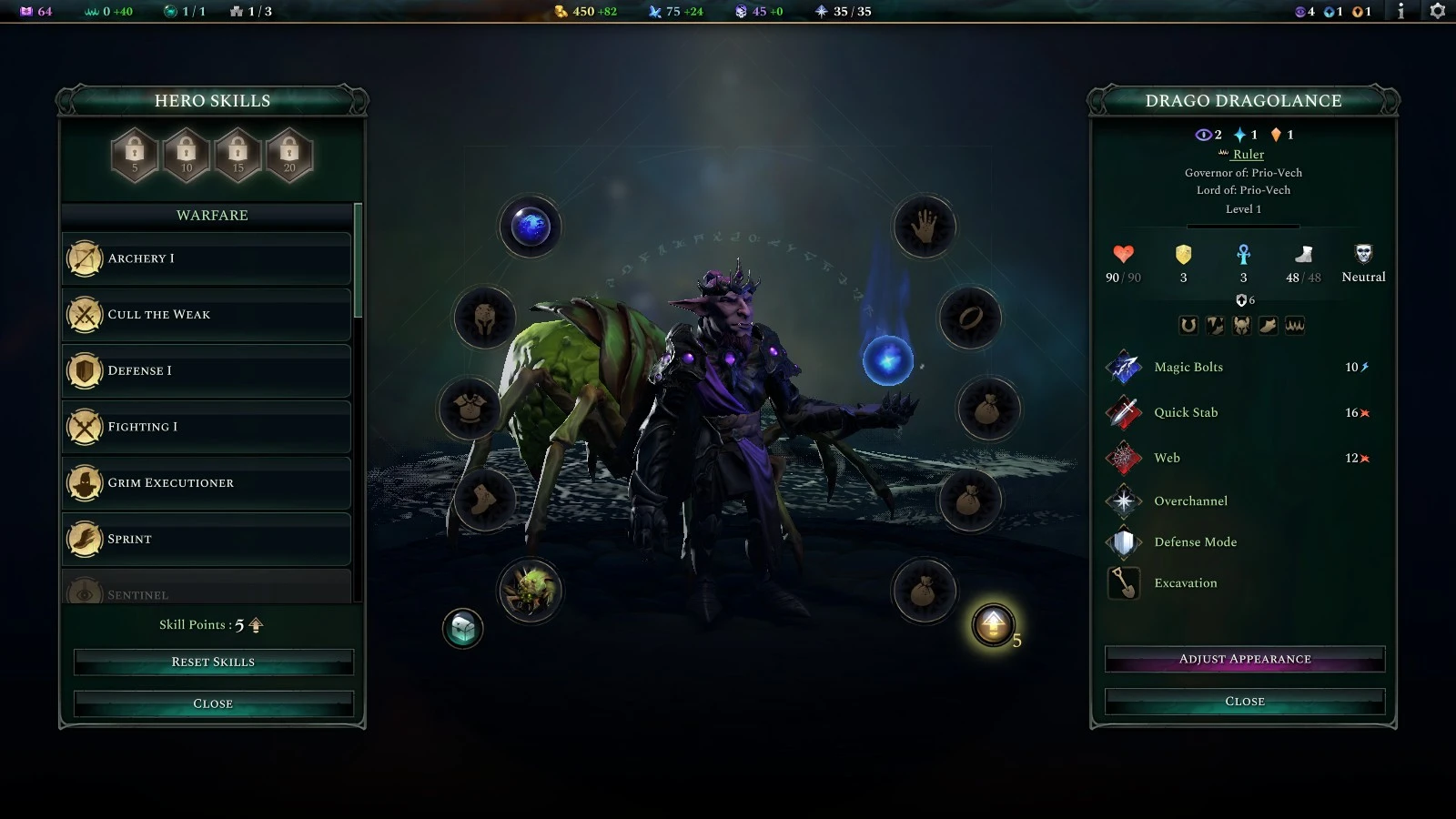 Age of Wonders 4 "5 дополнительных очков на старте"