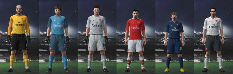 PES 2009 "Arsenal 09/10 Kit Set by Nicklaaas"