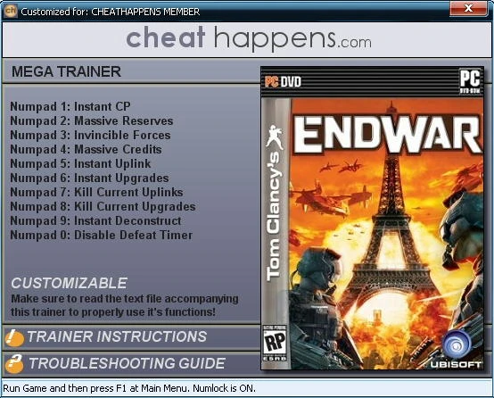 Tom Clancy's EndWar: Трейнер (+10) [1.0] {CheatHappens}