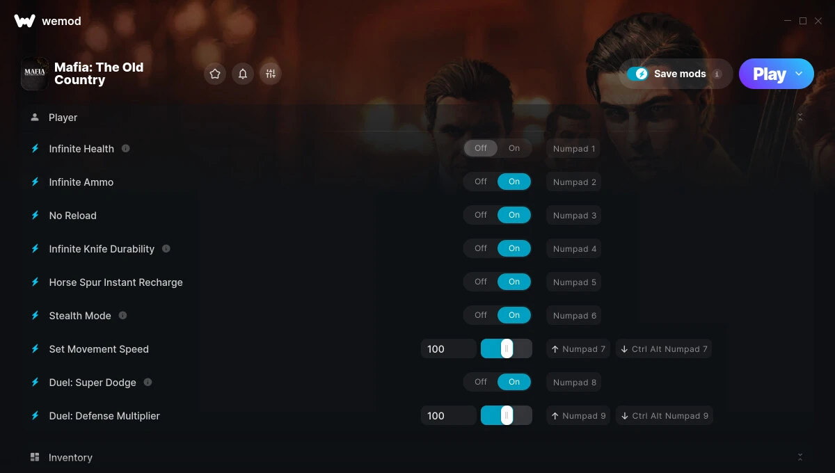 Mafia: The Old Country "Трейнер +19" [UPD: 10.08.2025] {FLiNG / WeMod}