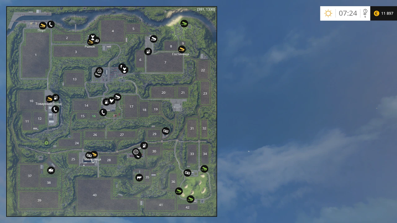 Farming Simulator 15 "Карта Hagenstedt 6.8.2"