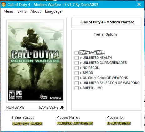 Call of Duty 4: Modern Warfare Трейнер/Trainer (+7) [1.7] {DenkA003}
