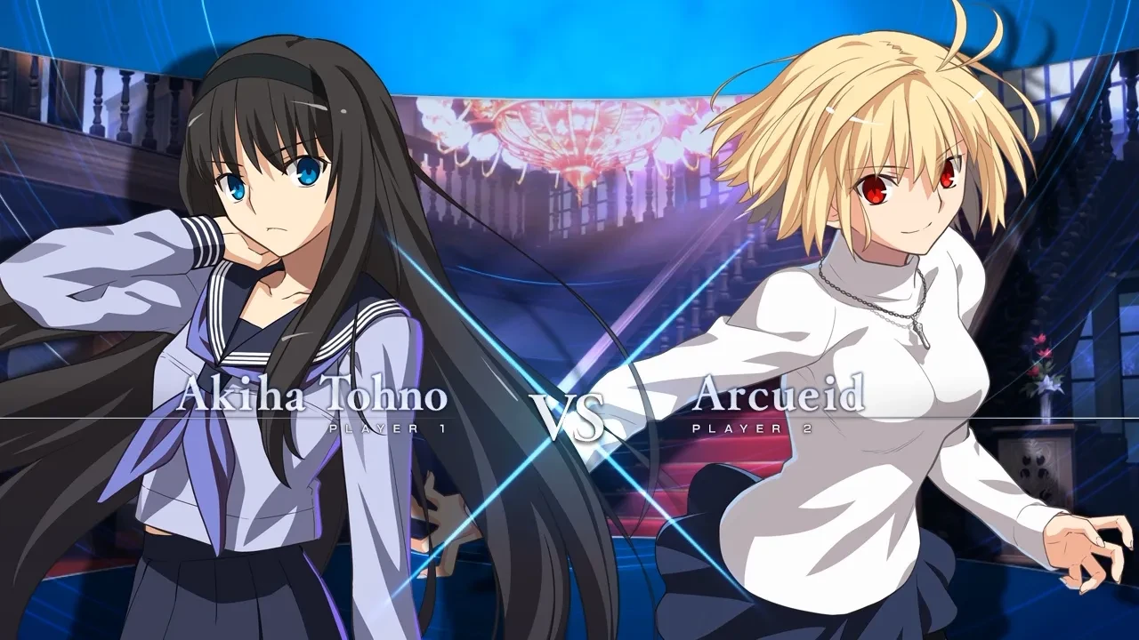 Новый геймплейный трейлер Melty Blood: Type Lumina, демонстрирующий бой Акихи Тохно против Аркуэйд Брунестуд