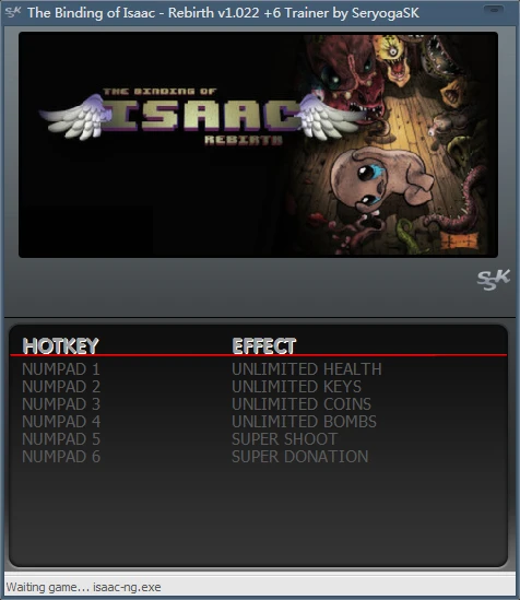 The Binding of Isaac - Rebirth: Трейнер/Trainer (+6) [1.022] {SeryogaSK}