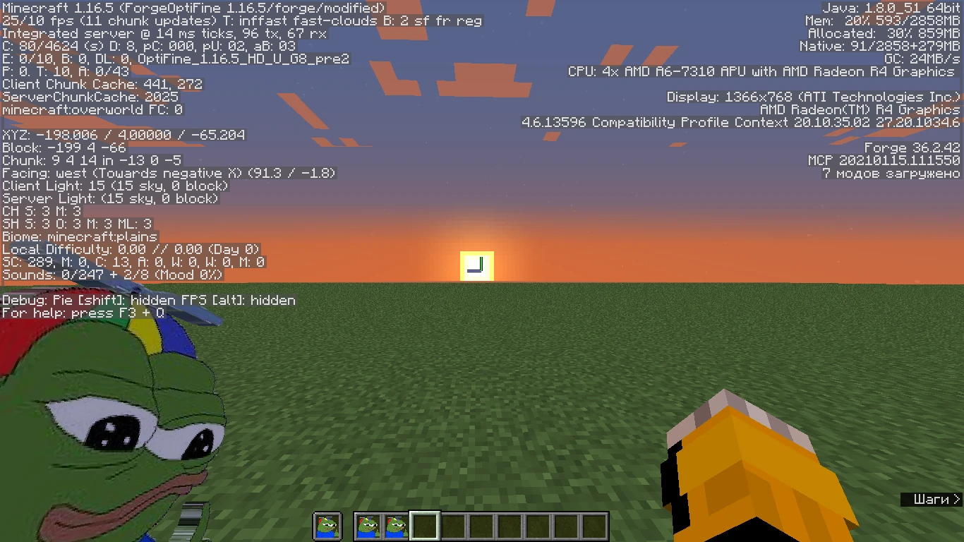 Minecraft "Тотем в виде лягушки пепе" [1.16.5]