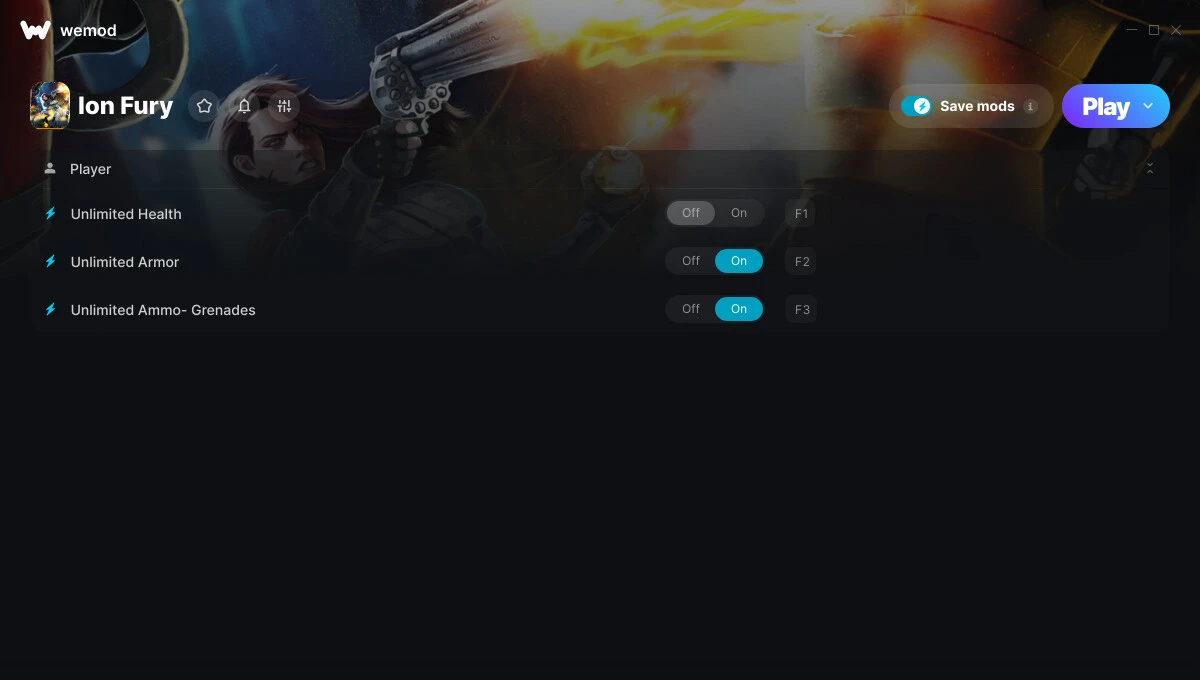 Ion Fury "Трейнер +3 от WeMod: Здоровье, броня, патроны"