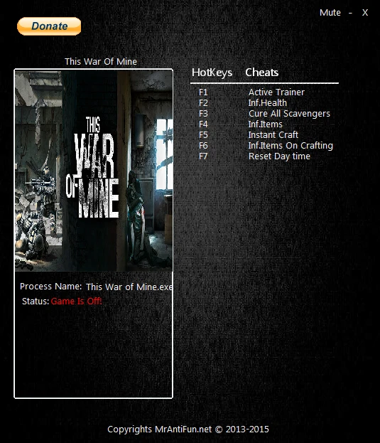 This War Of Mine: Трейнер/Trainer (+6) [5.1.0] {MrAntiFun}