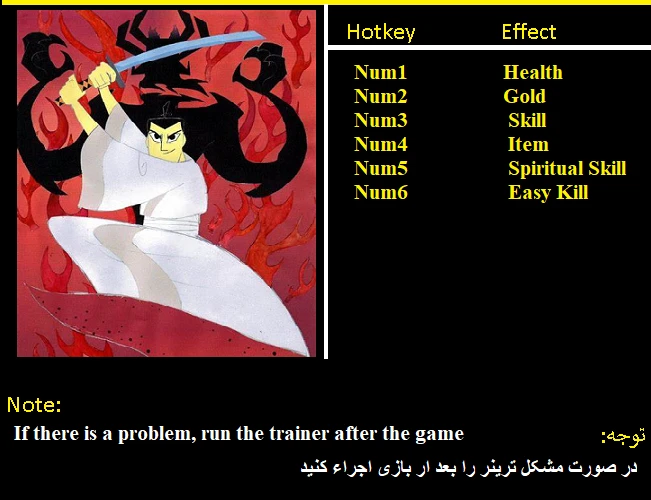 Samurai Jack: Battle Through Time: Трейнер/Trainer (+6) [1.0: HOODLUM] {Abolfazl.k}