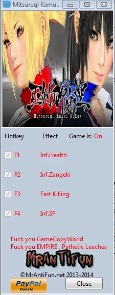 Mitsurugi Kamui Hikae: Трейнер/Trainer (+4) [1.1.0.3] {MrAntiFun}