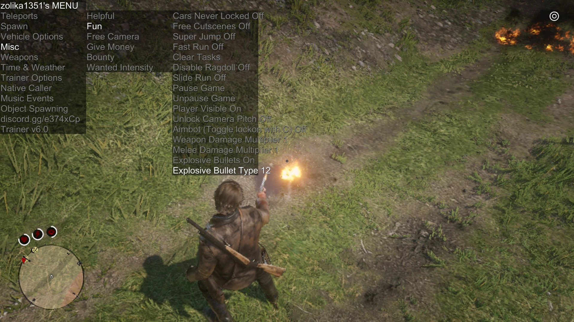 Red Dead Redemption 2: "Чит-Мод - Zolika1351's Trainer" [7.0] {Zolika1351}