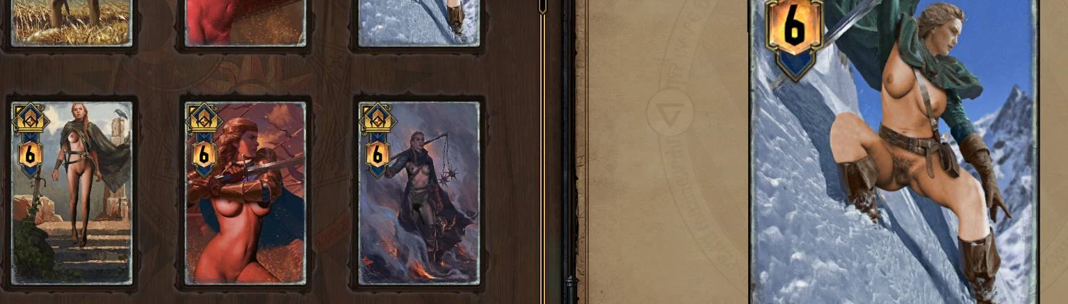 Thronebreaker: The Witcher Tales "Обнаженные карты девушек"