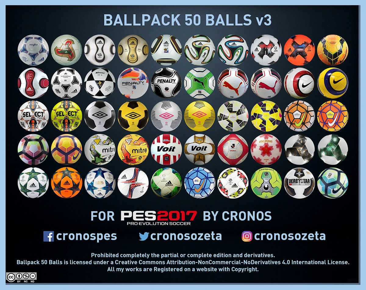 Pes 2017 "Ballpack 50 Balls v3"