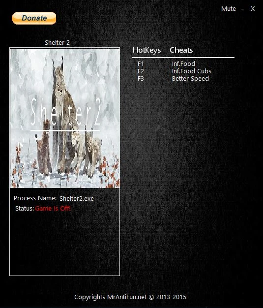 Shelter 2: Трейнер/Trainer (+3) [1.0] {MrAntiFun}
