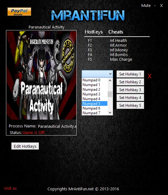 Paranautical Activity: Трейнер/Trainer (+5) [Latest Steam] {MrAntiFun}