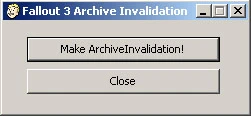 Fallout 3 "Archive Invalidation"