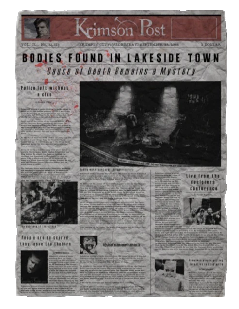 Прохождение The Evil Within - Коллекционирование - Газеты