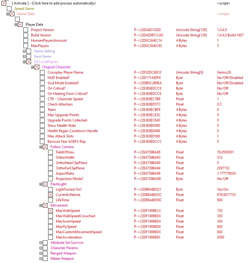 Evil Dead: The Game "Таблица для Cheat Engine" [UPD: 16.05.2022] {ReskyAW}