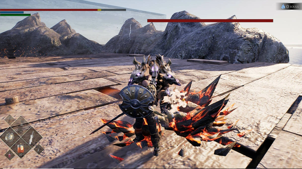 Геймплей экшен игры Soulsland