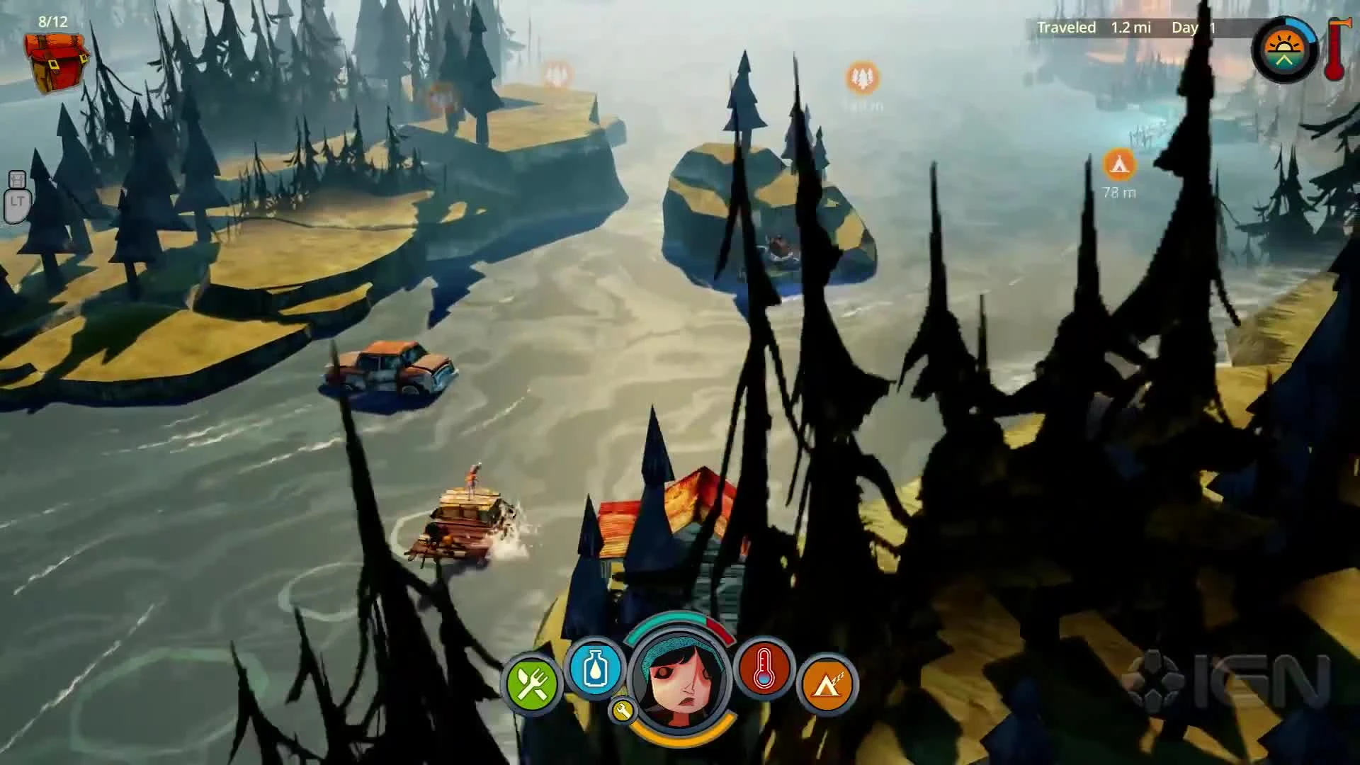 Flame in the Flood "Первые 10 минут игры от портала IGN"