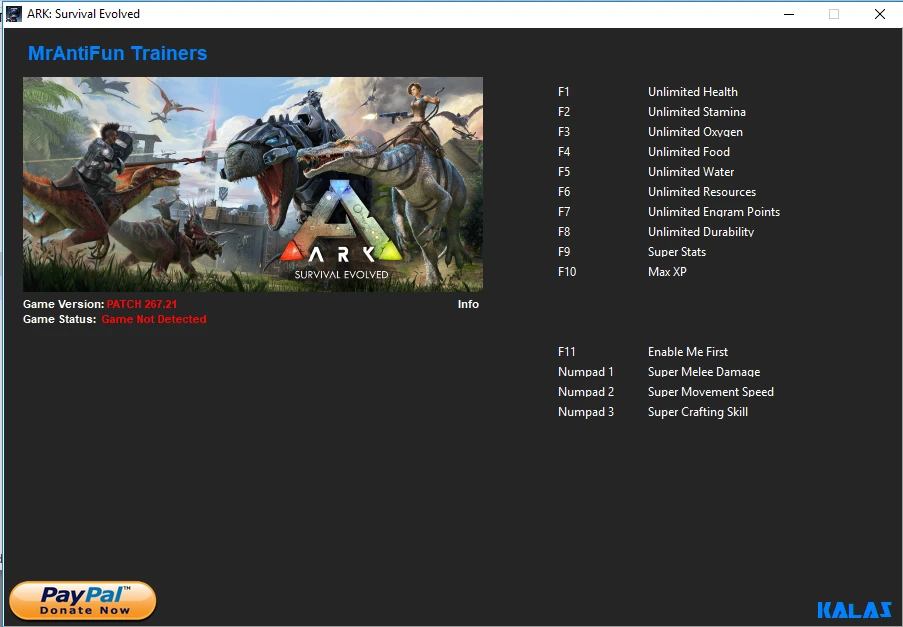 ARK: Survival Evolved: Трейнер/Trainer (+14) [267.21] {Kalas}