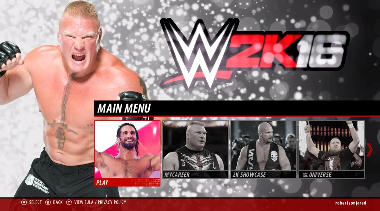 WWE 2K16 "Фон меню Brock Lesnar"